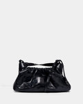 CLUTCH GABI PRETA COM METAL ONIX