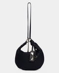 CROISSANT NYLON PRETO COM METAL NIQUEL