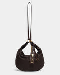 CROISSANT NYLON CAFÉ COM METAL OURO
